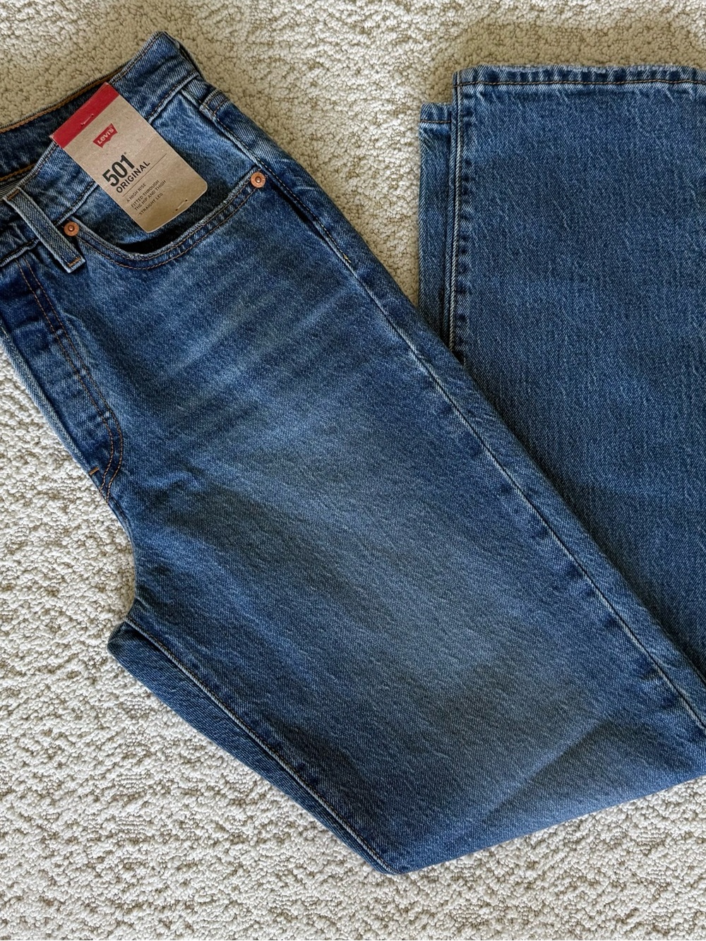 Levi's 501 Original Straight Leg Jeans Medium Wash NWT Sz 27x 30 Women’s